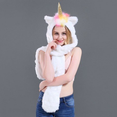 Unicorn Faux Fur LED Stage Cap Animal Hat