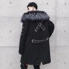 Fur collar coat