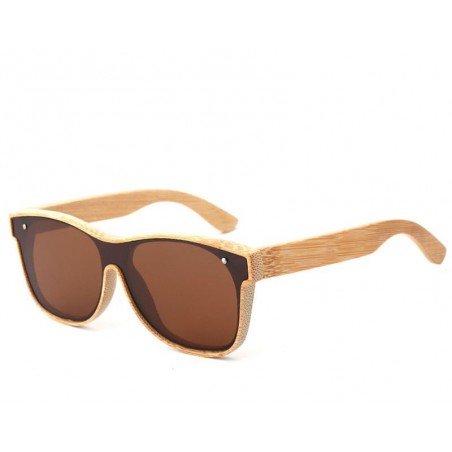 Unisex Full Bamboo Frame Polarized Sunglasses UV400