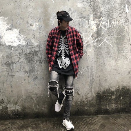 Black jeans with zipper