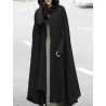 Women Casual Hooded Loose Cape Jacket Coats Cloak