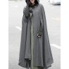 Women Casual Hooded Loose Cape Jacket Coats Cloak
