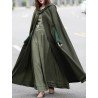 Women Casual Hooded Loose Cape Jacket Coats Cloak