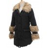 Casual Women Hooded Long Outwear Fur Collar Long Sleeve Jacket Coats