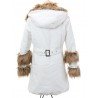 Casual Women Hooded Long Outwear Fur Collar Long Sleeve Jacket Coats