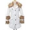 Casual Women Hooded Long Outwear Fur Collar Long Sleeve Jacket Coats
