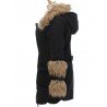 Casual Women Hooded Long Outwear Fur Collar Long Sleeve Jacket Coats