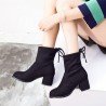 2021 new winter boots with thick high-heeled boots and cashmere all-match cotton boots ladies bootsbare boots
