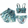 Korean small fragrance new cute student swimsuit female three-piece small chest hot spring vacation bikini