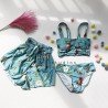 Korean small fragrance new cute student swimsuit female three-piece small chest hot spring vacation bikini