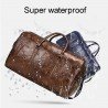 Men Women Leather Duffel Bags Waterproof Large Capacity Folding Sports Travel Bag Fitness Yoga Gym Handbag
