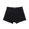 Rhinestone pocket black hole burr wild denim shorts hot pants