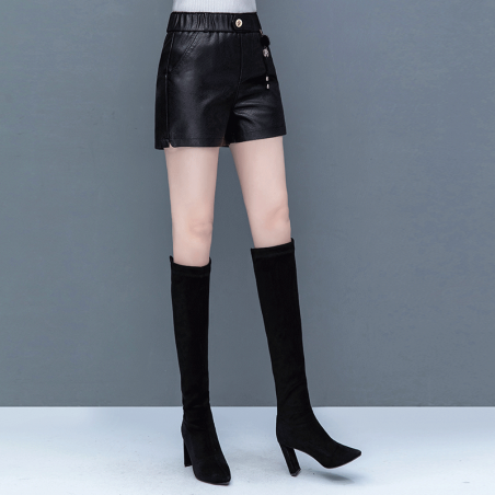 High waist slim boot pants