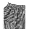 Women Stripe Elastic Waist Casual Loose Harem Pants