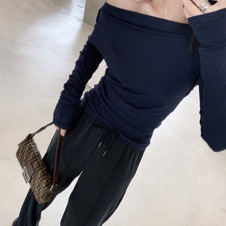 One-shoulder shoulder-shoulder top