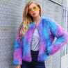 New Colorful Women'S Fur Coat Autumn Winter Jacket Woman Casual Fur Coat Natural Fur Streetwear