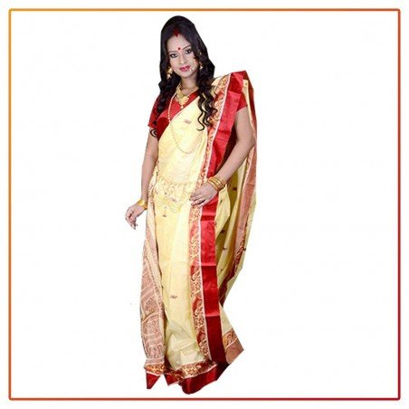 Murshidabad Garad Silk Durga Puja Celebration Jamdani Original 002