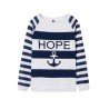 Women Casual Anchor Stripe Long Sleeve Sweatshirt