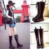 Flat Martin boots women thick heel long boots