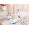 Bowknot single shoes with round head