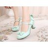 Bowknot single shoes with round head