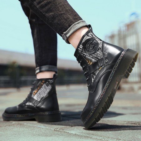 Leather Martin boots