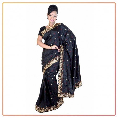 Murshidabad Silk Embroidari Jori Border Original Saree 025