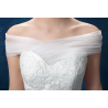 Wholesale fashion one word, shoulder lace, fishtail Tail Han bride married 2021 new wedding dress D95