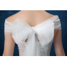 Wholesale fashion one word, shoulder lace, fishtail Tail Han bride married 2021 new wedding dress D95