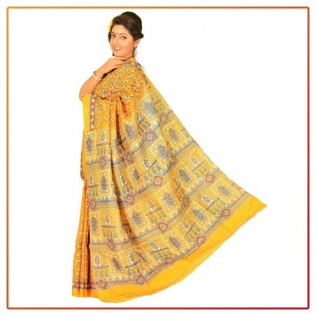 Murshidabad Silk Printed Saree 049