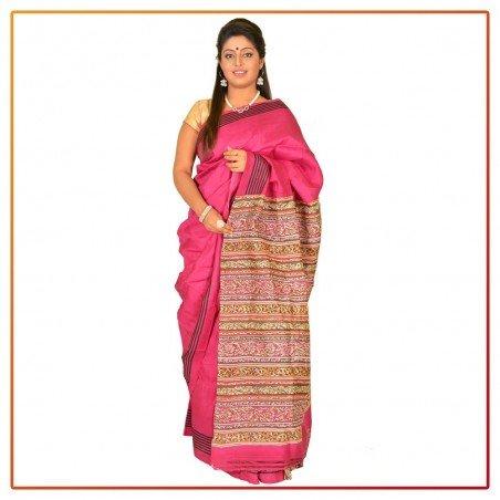 Murshidabad Silk Printed Saree 054
