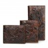 Men Genuine Leather Dragon Long Short Wallet Coin Money Card Holder Clutch Purse