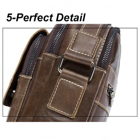 Genuine Leather Shoulder Bag Business Man Bag Messenger Bag for Men Crossbody Bag