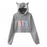 Women's Cat Ear Hooded Short-Sleeved Sweater