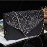 Women Evening Bridal Wallet Envelope Flash Diamond Clutch