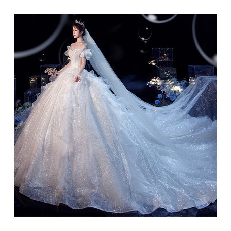 Women's White Half Sleeves Beaded Wedding Dress . Princess Dress. Red –  Ellie Mei