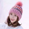 Wool ball warm knitted hat
