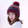 Wool ball warm knitted hat