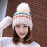 Wool ball warm knitted hat