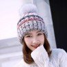 Wool ball warm knitted hat
