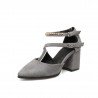 Oversize sandals with chunky heel
